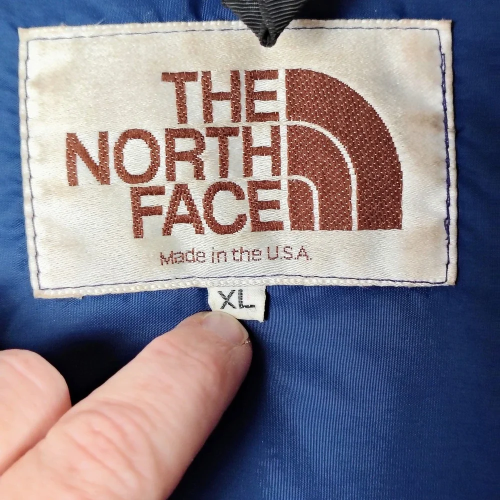 Vintage The North Face Brown Down Puffer Parka Jacket Made in USA XL RN61661